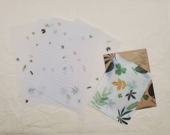 Letter writing set  - summer /transulcent envelope