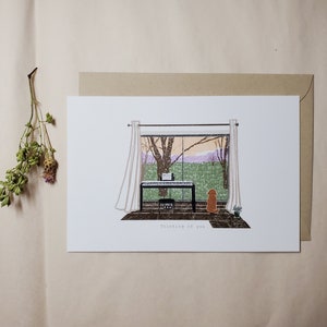 Postkarte - Warten