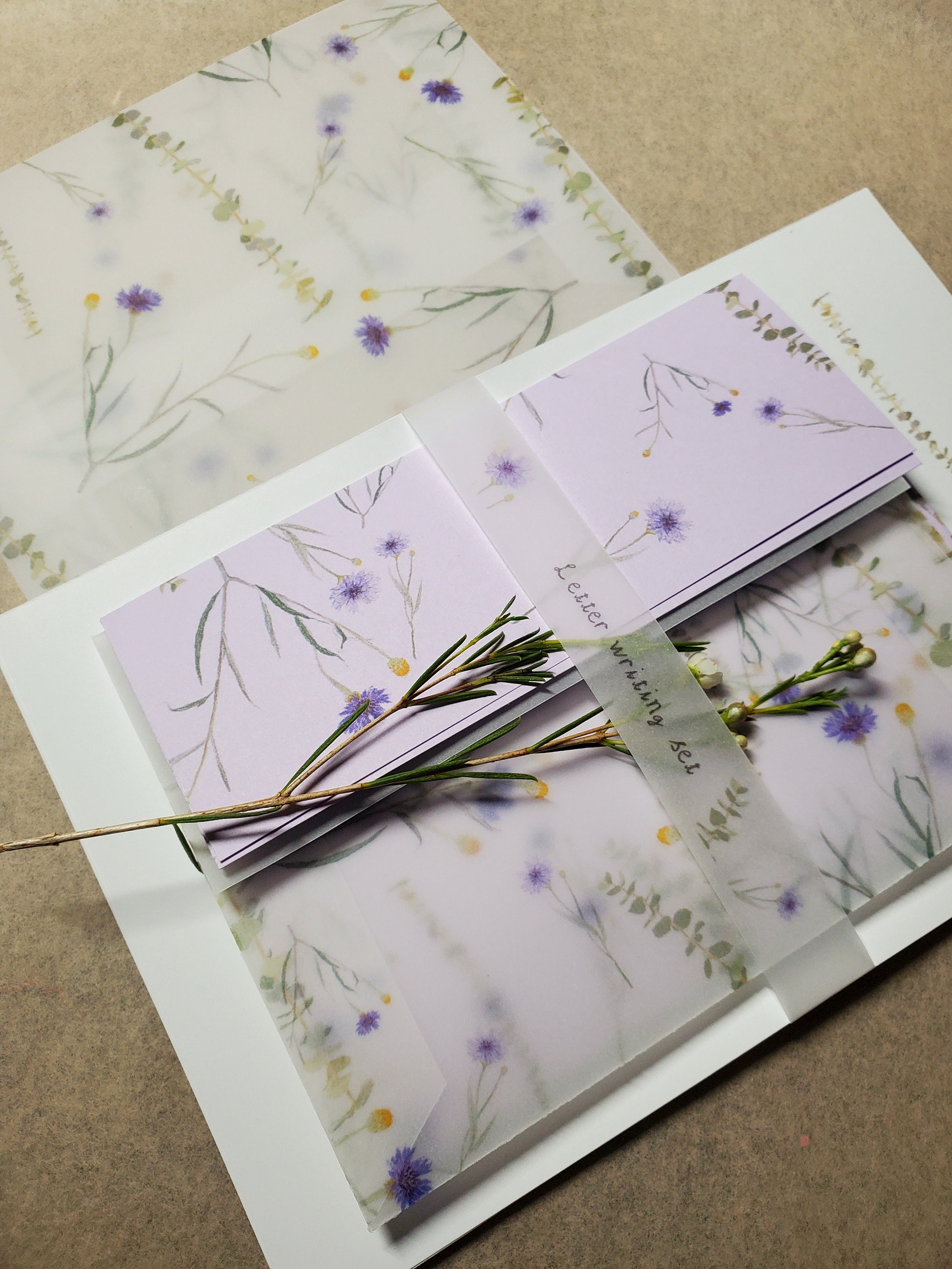 Letter Writing Set - Violets - Etsy