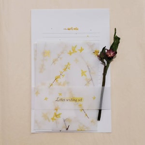 Juego de escritura de cartas - forsythia