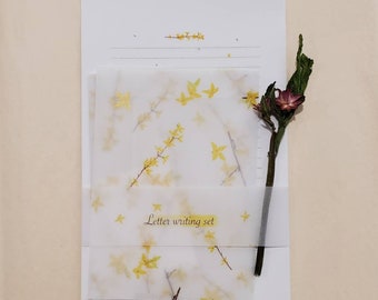 letter writing set - forsythia