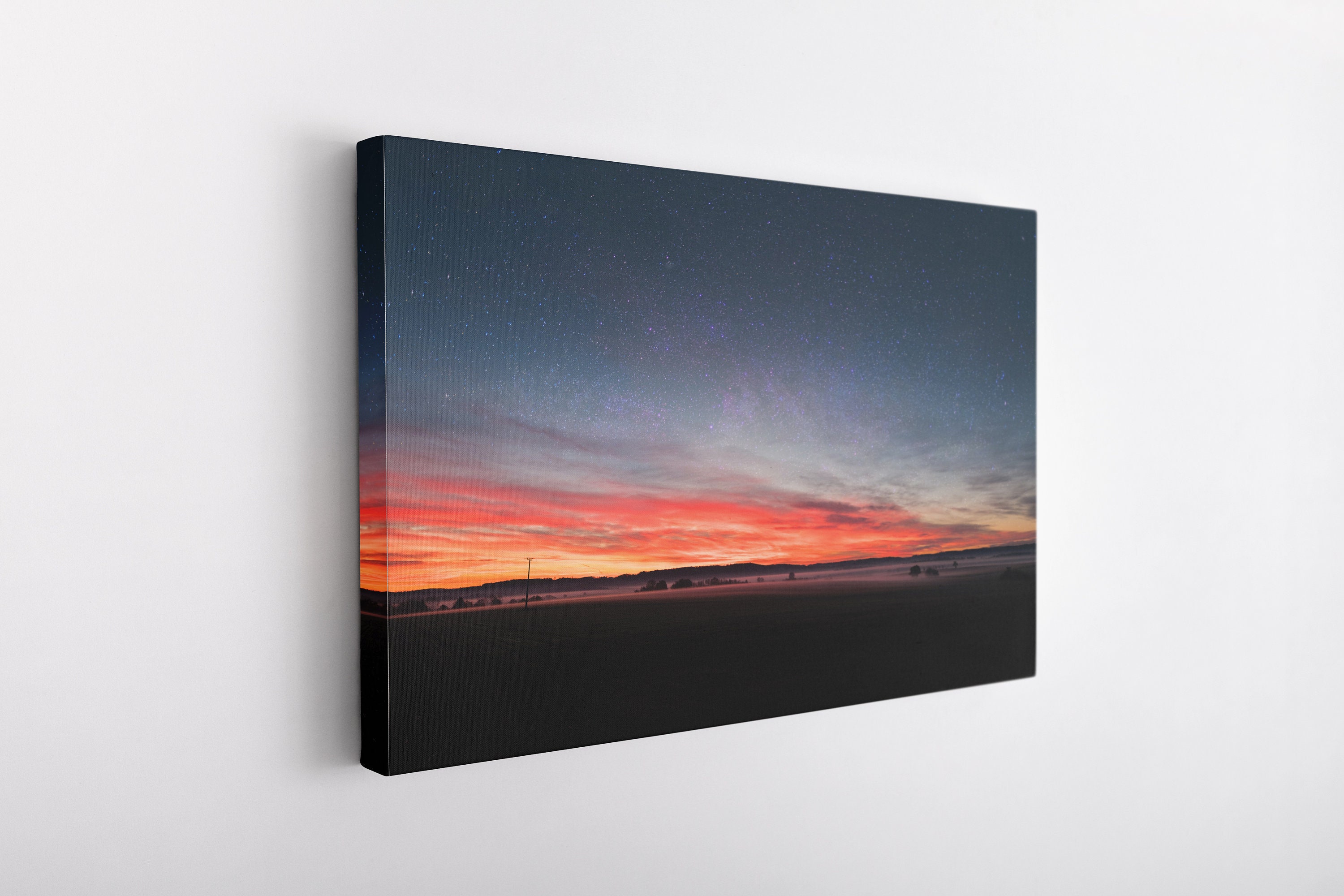 Sunset w Horizon Canvas Wall Art Premium Canvas High Quality Etsy
