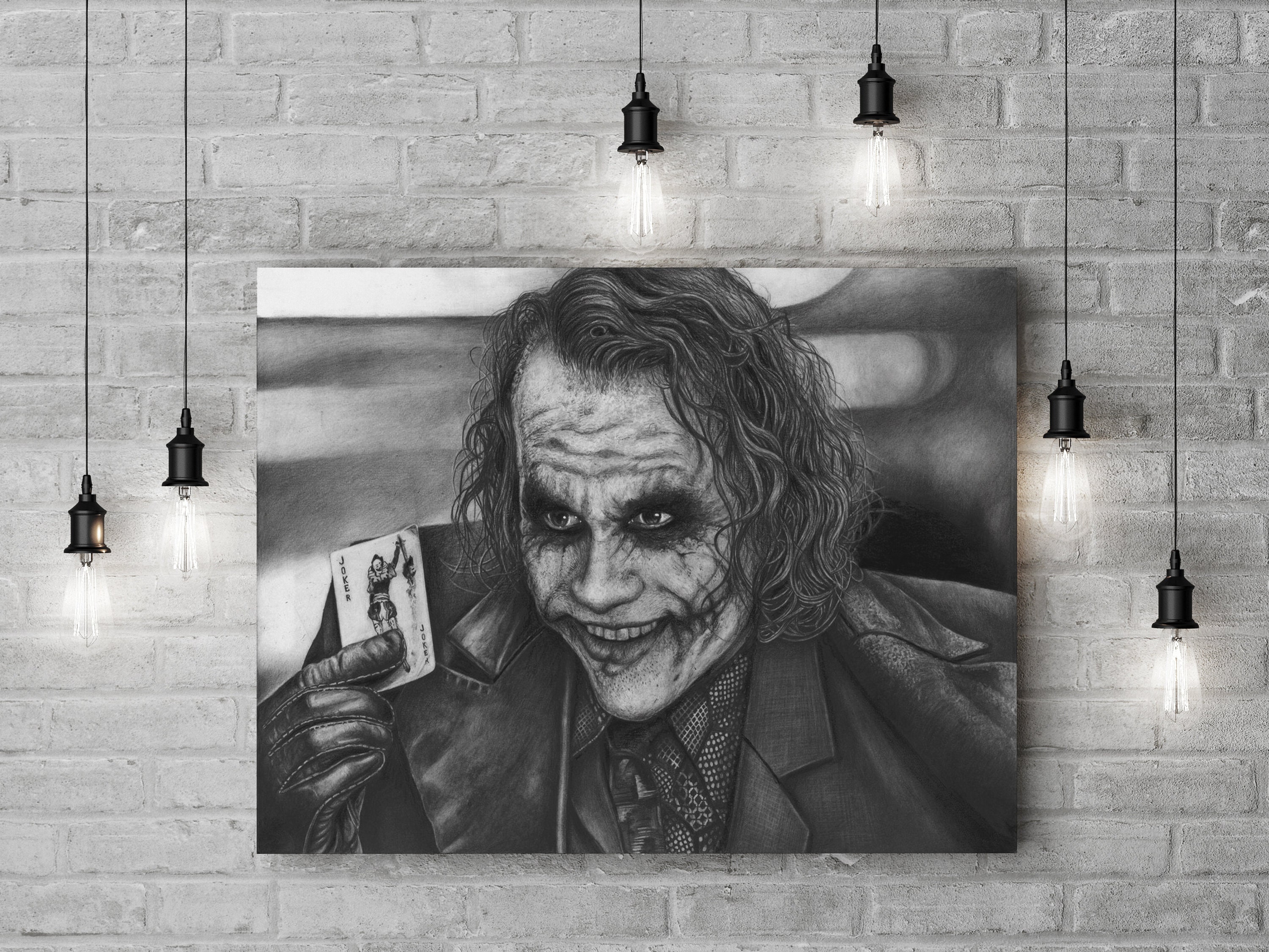 Joker Canvas Poster Premium Canvas High Quality Wall Art Etsy