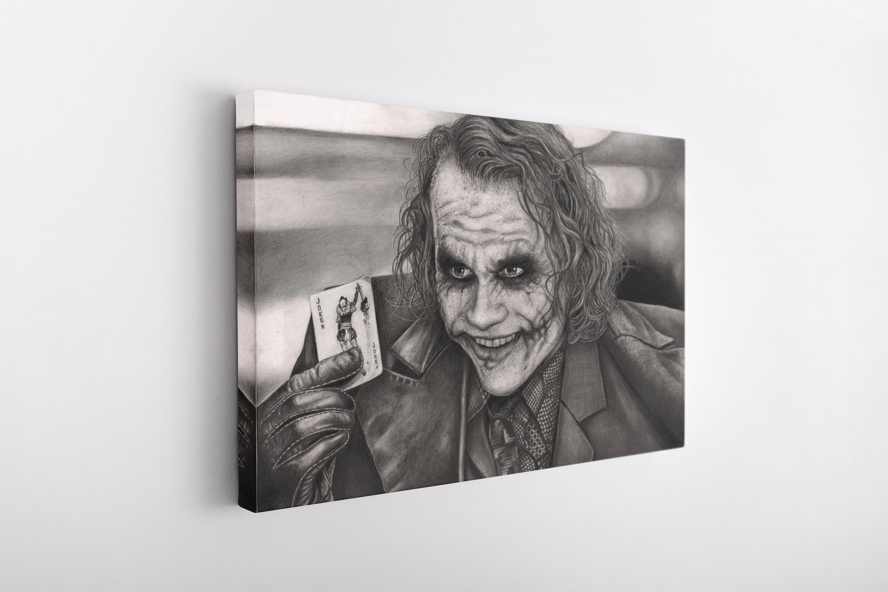 Joker Canvas Poster Premium Canvas High Quality Wall Art Etsy