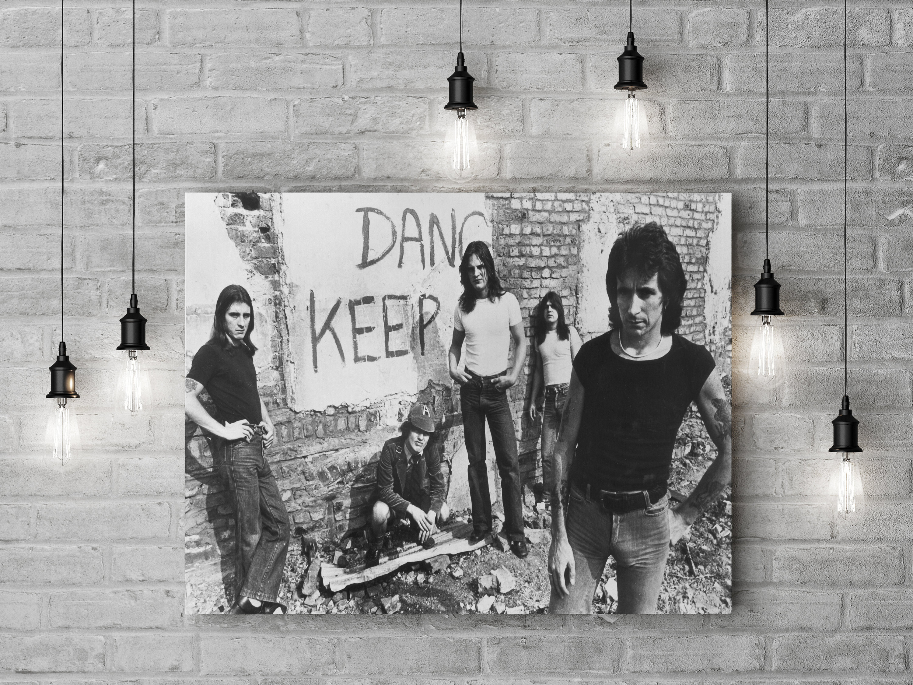 Ac/Dc 1973 Canvas Poster Canvas High Quality Wall Art | Etsy