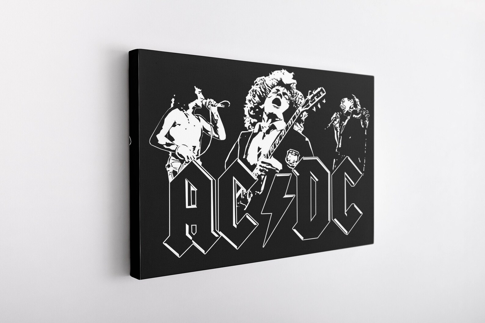 Ac/Dc Art Canvas Poster High Quality Wall Art Decor/Home | Etsy