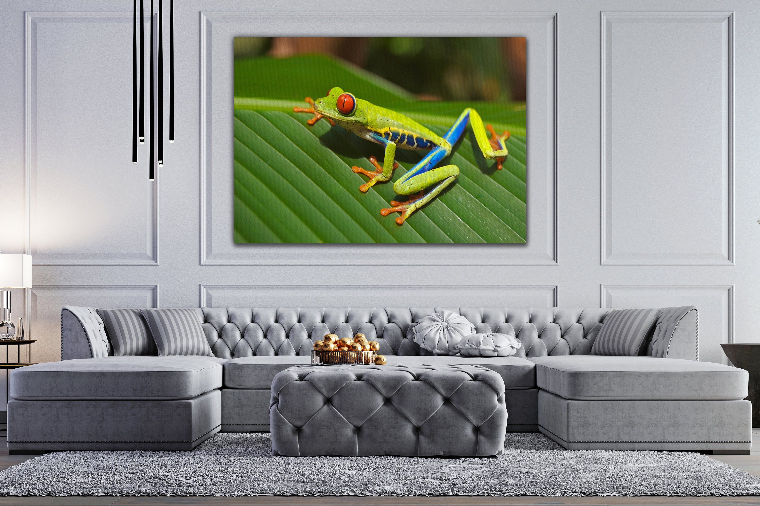 Green Poison Frog Canvas Wall Art Premium Canvas High | Etsy
