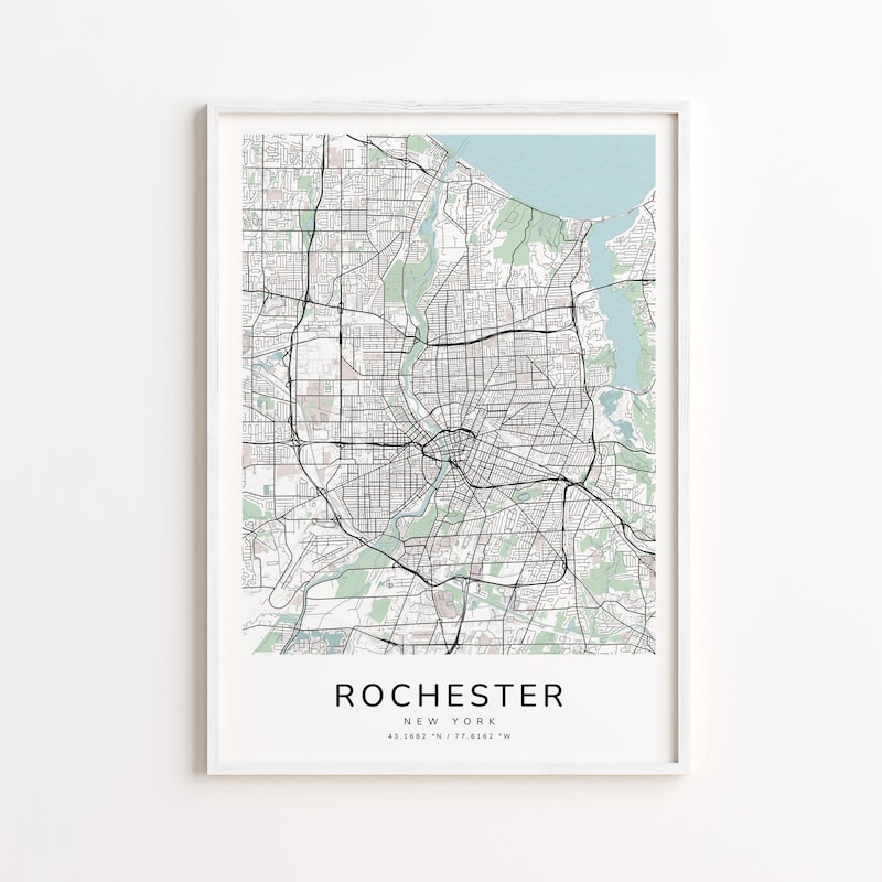 Rochester Map - Etsy