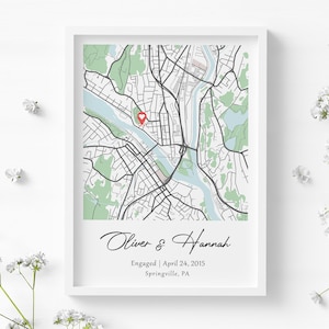 Cadeau de fiançailles | Cadeau de couple pour petit ami | Cadeaux pour les couples fiancés | Cadeau de mariage | Impression de carte personnalisée | Téléchargement numérique ou impression