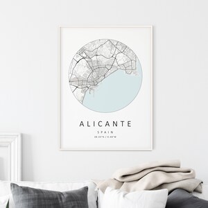 Alicante Map Print | Map of Alicante | Alicante Spain City Map Art | Alicante Poster | Alicante ...