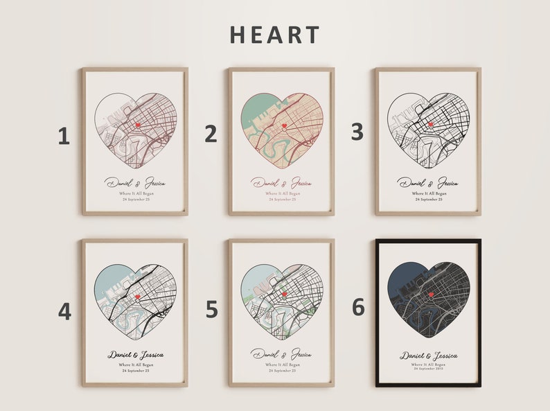 Available heart styles