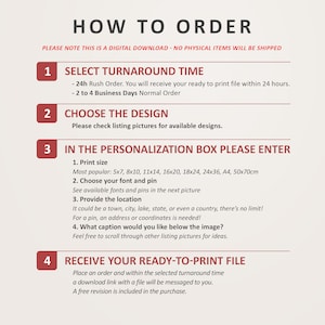 How to order explanation.