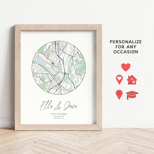 Impression de carte personnalisée | Impression de carte personnalisée de n'importe quel emplacement de proposition | Cadeau d'anniversaire pour lui | Cadeau personnalisé pour elle | Cadeau de fiançailles