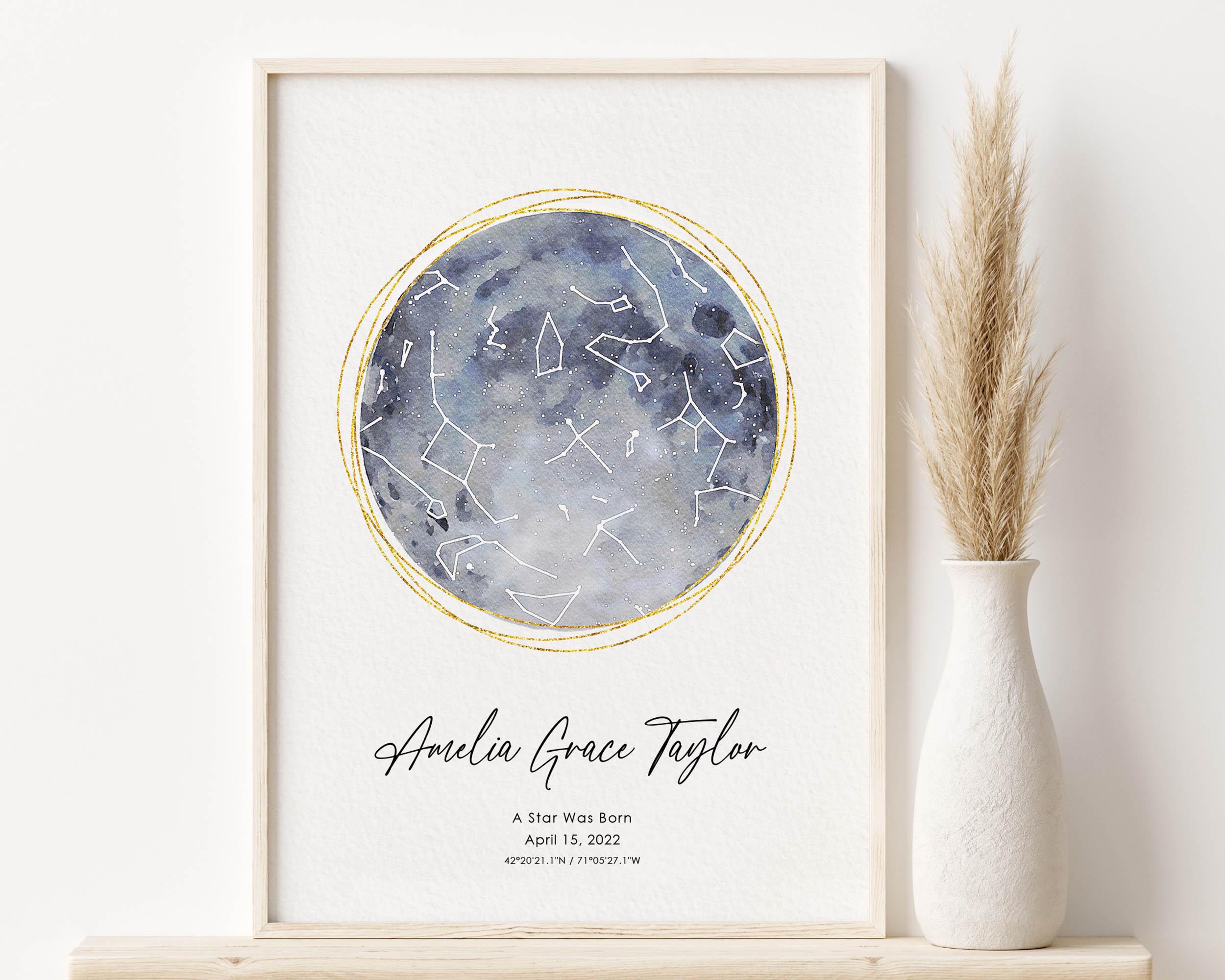 On the Night You Were Born | Star Map Poster | Personalized Star Map ...