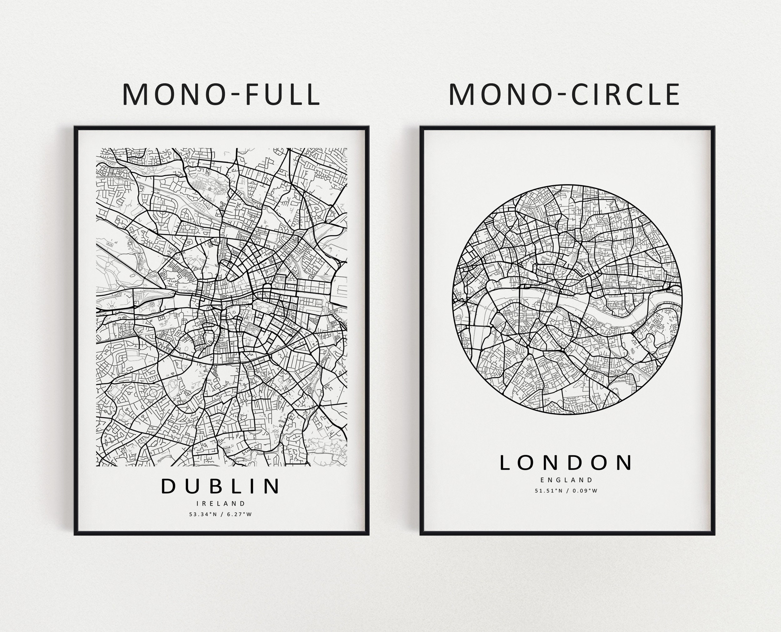 Custom Map | Location Map | Personalized Gifts | Any City Map ...