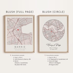 Custom Map | Our First Home Map | City Map Print | Anniversary Gift ...