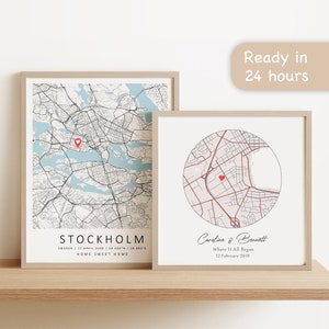 Custom Map | Our First Home Map | City Map Print | Anniversary Gift | Custom Wedding Gift | Valentines Day Gift For Him | DIGITAL DOWNLOAD