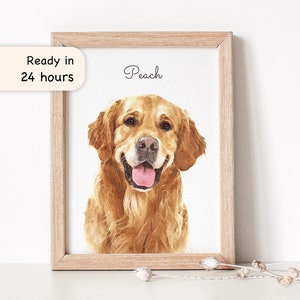 Pet Portrait From Photo | Portrait From Photo | Custom Portrait | Cats | Dog Mom | Pet Memorial Gifts | Fathers Day Gift | DIGITAL DOWNLOAD