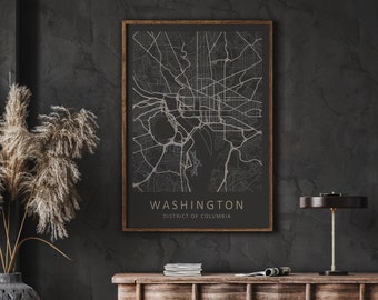 Custom Map Print | Farmhouse Decor | Minimalist Wall Art | Rustic Decor | Industrial Modern | black and white | Wedding | DIGITAL DOWNLOAD