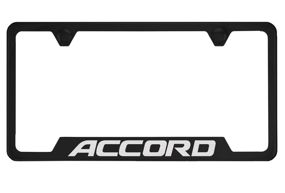 Honda Accord Black License Plate Frame Etsy