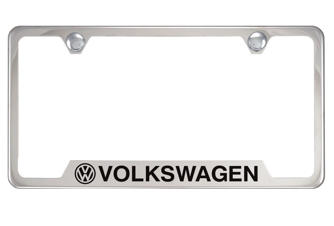 Volkswagen Chrome License Plate Frame Etsy