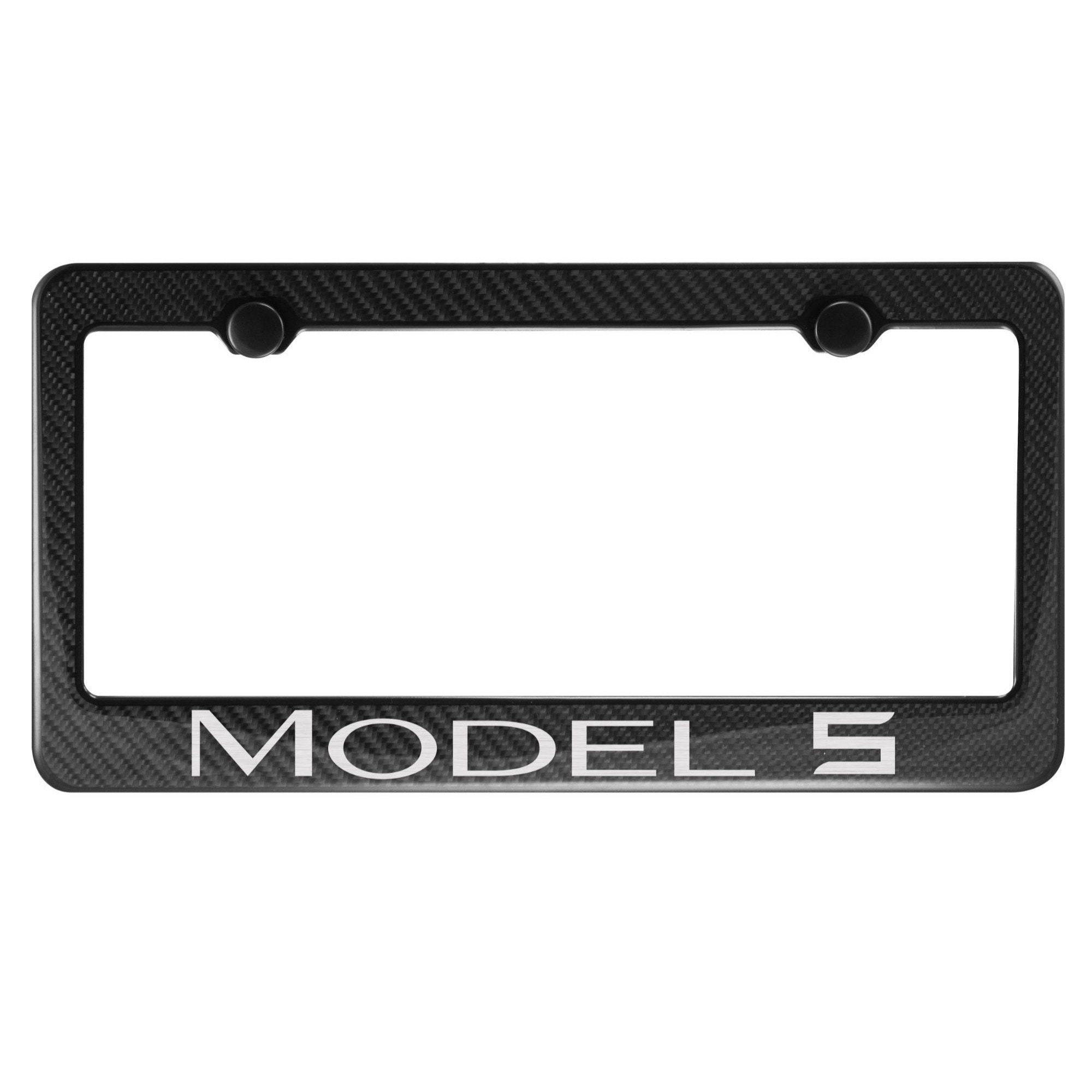 Tesla Model S Carbon Fiber License Plate Frame Fit Front Etsy