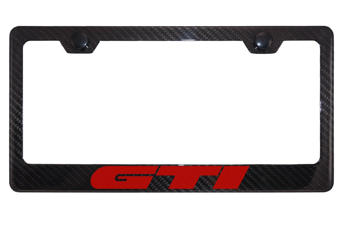Volkswagen GTI Carbon Fiber License Plate Frame Etsy