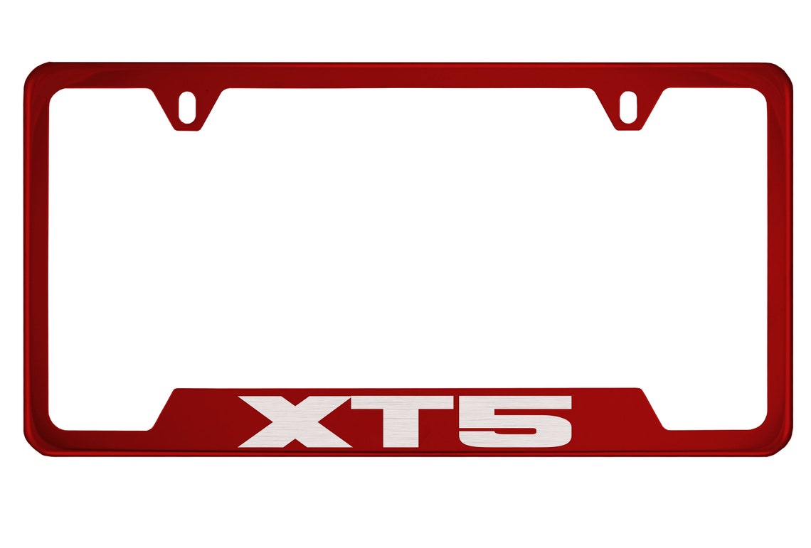 Cadillac XT5 Red License Plate Frame Etsy