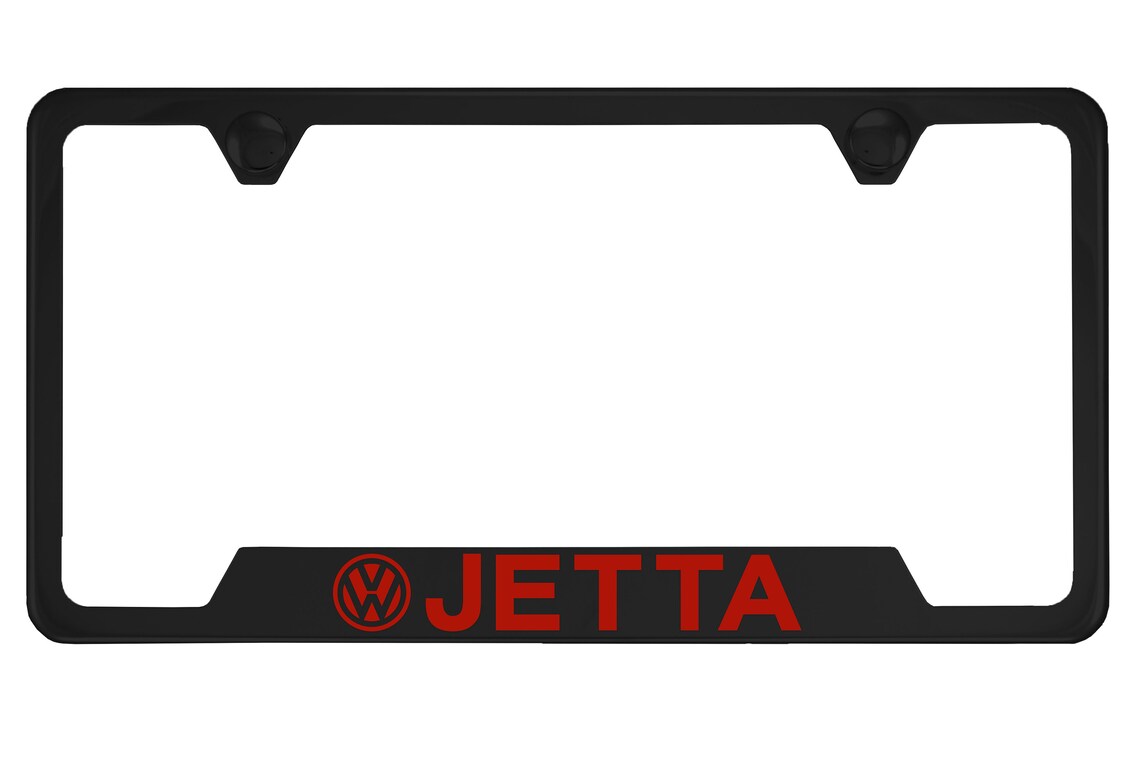 Volkswagen Jetta Black License Plate Frame Etsy