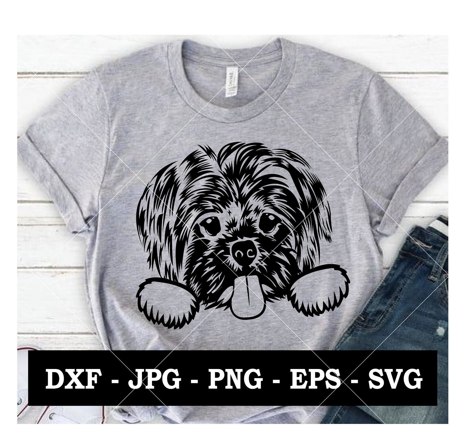 Shih Tzu Dog SVG for cutting in machines like the Cricut and | Etsy