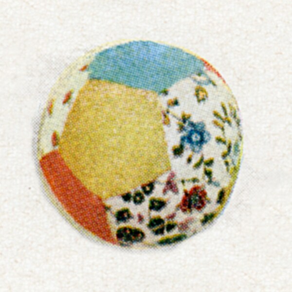 Baby Patchwork Stuffed Ball Pattern - Vintage Sewing PDF Pattern
