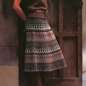 Peruvian Midi Skirt Crochet Pattern - Striped Skirt Pattern, Vintage Crochet PDF Pattern