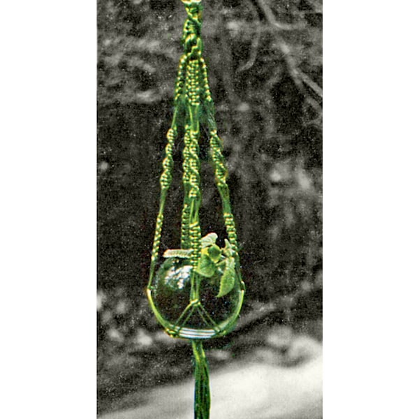 28" Beginner Macrame Plant Hanger PDF Pattern - Boho Home Decor DIY Macramé Pattern, Vintage PDF Pattern