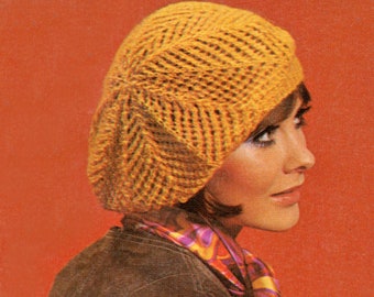 Eyelet Beret Knitting Pattern – Lacy Women's Hat (PDF Pattern)