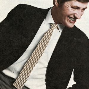 Checkered Knitted Tie Pattern - Vintage Knitting PDF