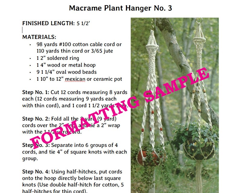 Macrame Sampler Tiered Macrame 3D Hoop Sampler Pattern Boho Home Decor DIY Macramé ...
