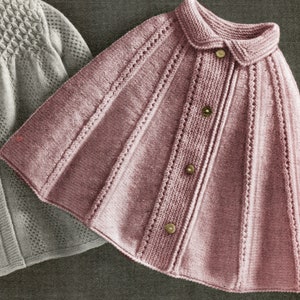 1960&#39;s Women&#39;s Panelled Bedcape Knitting PDF Pattern - Vintage Elbow Length Panelled Cape Pattern Vintage Knitting PDF