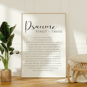 Psalms 23, Christian Poster, Printable Christian Decor, Bible Quote, Minimalist Wall Art, Bible Verse #009