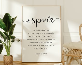 Jeremiah 29:11, Christian Poster, Christian Decor, Bible Quote, Minimalist Wall Art, Printable Bible Verse #004