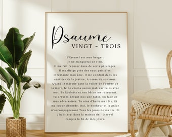 Psalms 23, Christian Poster, Printable Christian Decor, Bible Quote, Minimalist Wall Art, Bible Verse #009
