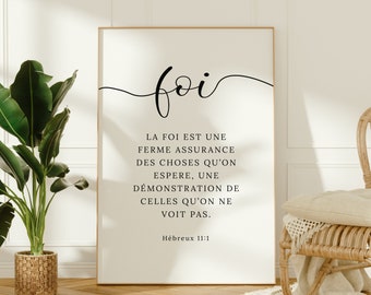 Hebrews 11:1, Christian Poster, Christian Decor, Bible Quote, Minimalist Wall Art, Printable Bible Verse, Faith #006