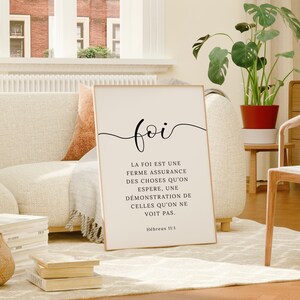 Affiche Encadrée Verset Biblique Confiance Dans Le Seigneur – Décoration Chrétienne