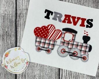 Valentine Shirt/Valentine Train Shirt/Valentine T-Shirt/Train Shirt/Boys Valentine Shirt/Valentine Boy Shirt