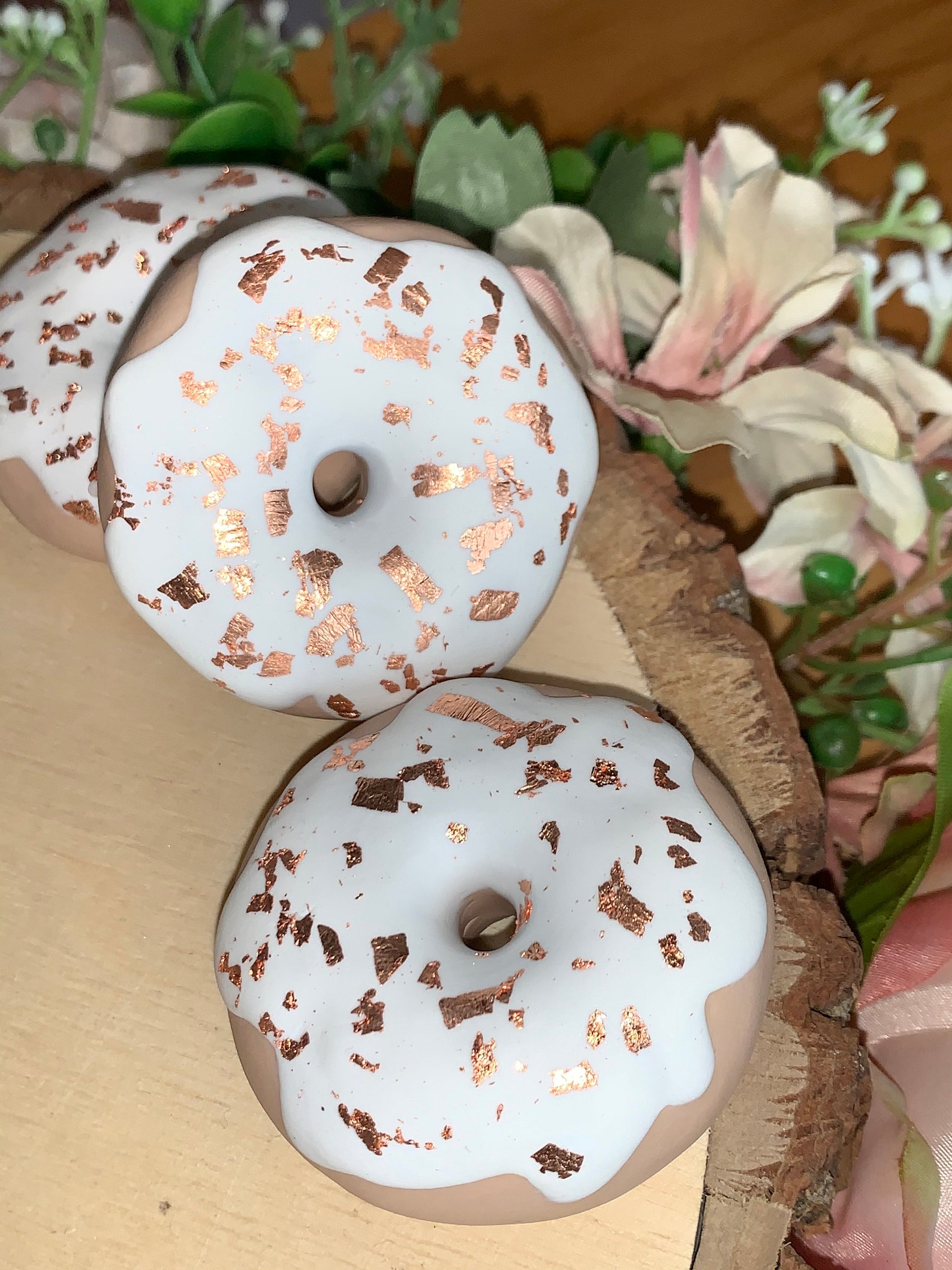 Rosé Gold Donuts Set de 4 pesos de fijación Coser pesos Donuts Etsy