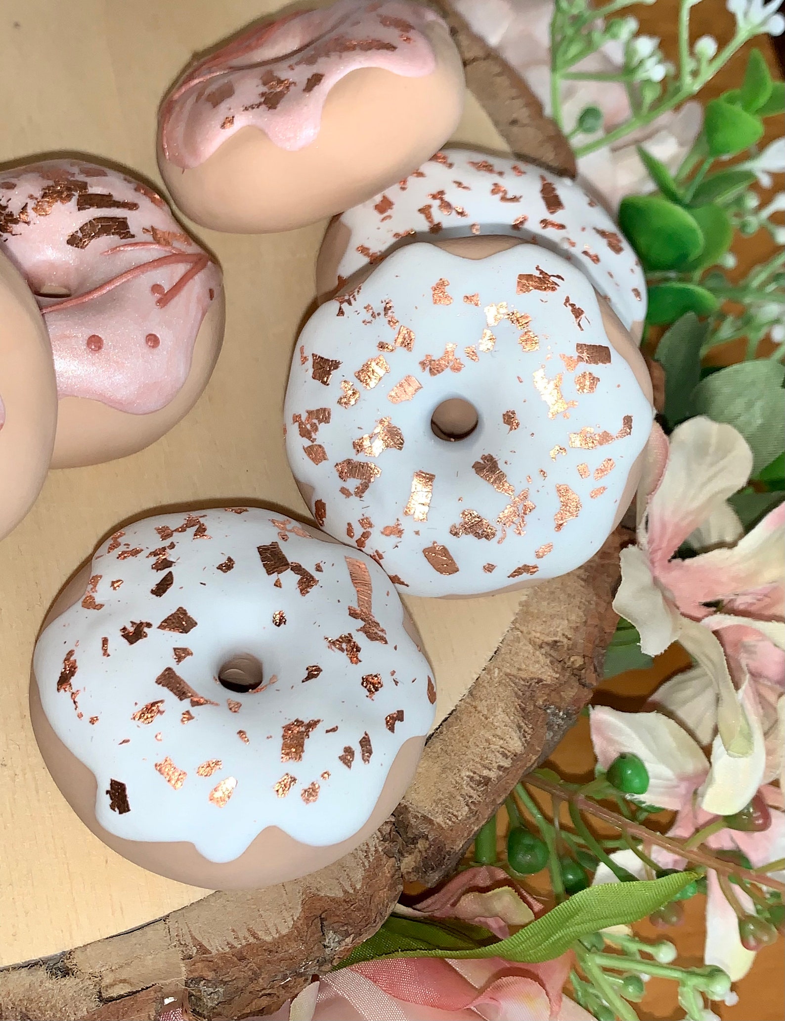 Rosé Gold Donuts Set de 4 pesos de fijación Coser pesos Donuts Etsy