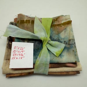 1-  Variety of eco dyed fabric for crafting