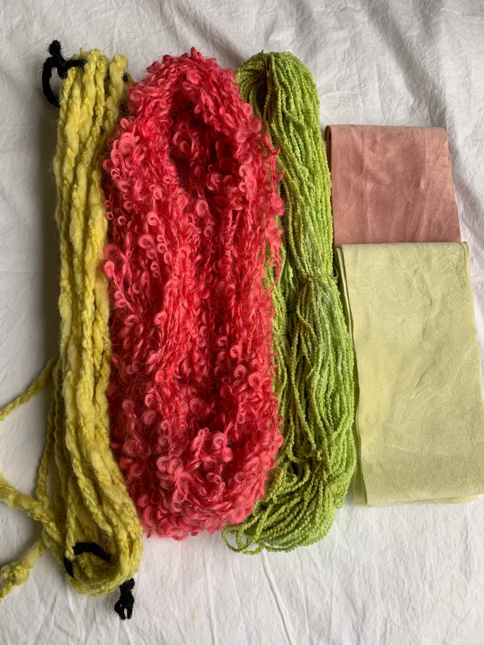 Watermelon colored yarn silk blend wool cotton velvet | Etsy