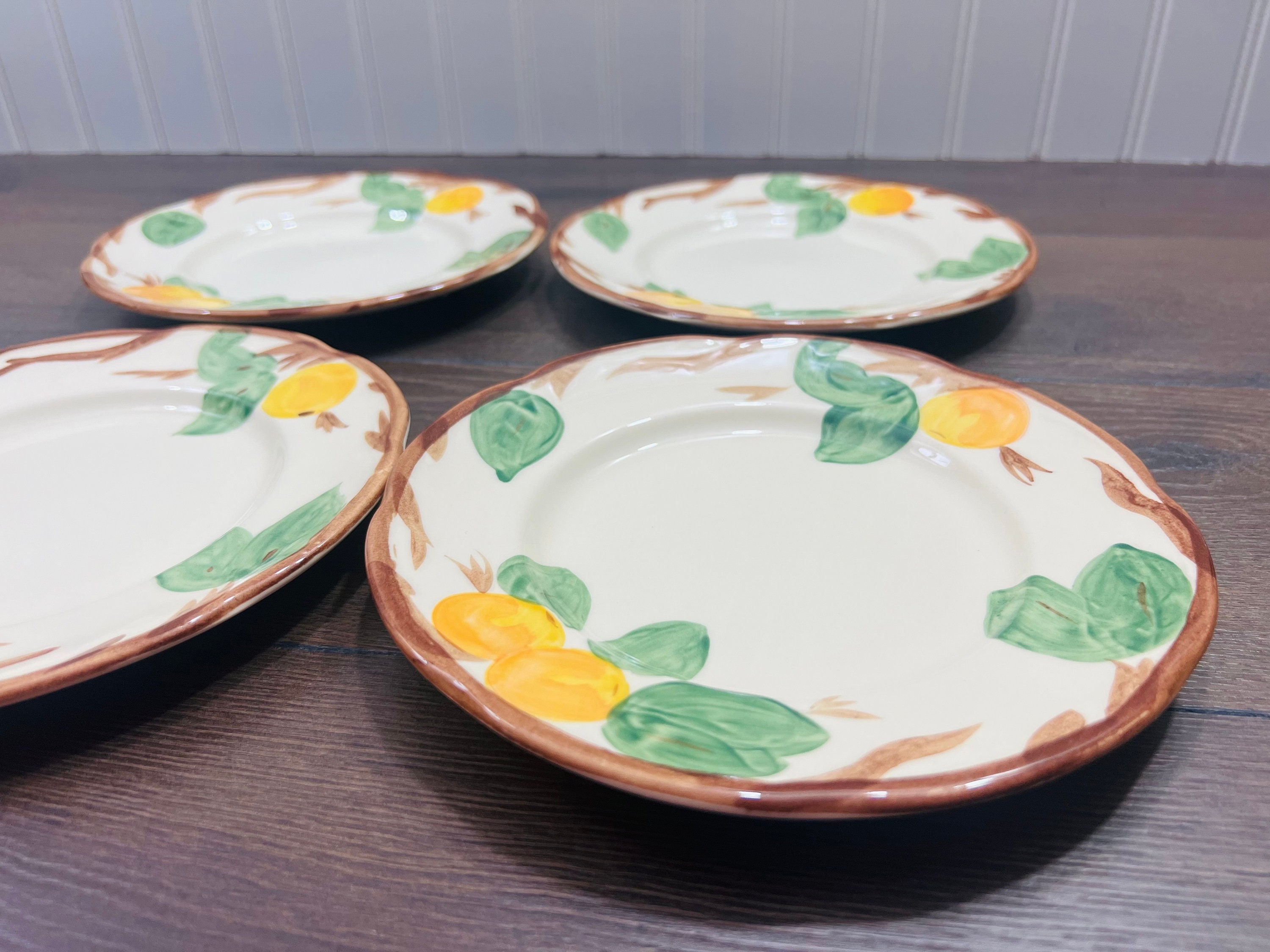 Franciscan Peach Tree Pattern, Set of Lunch /salad Plates