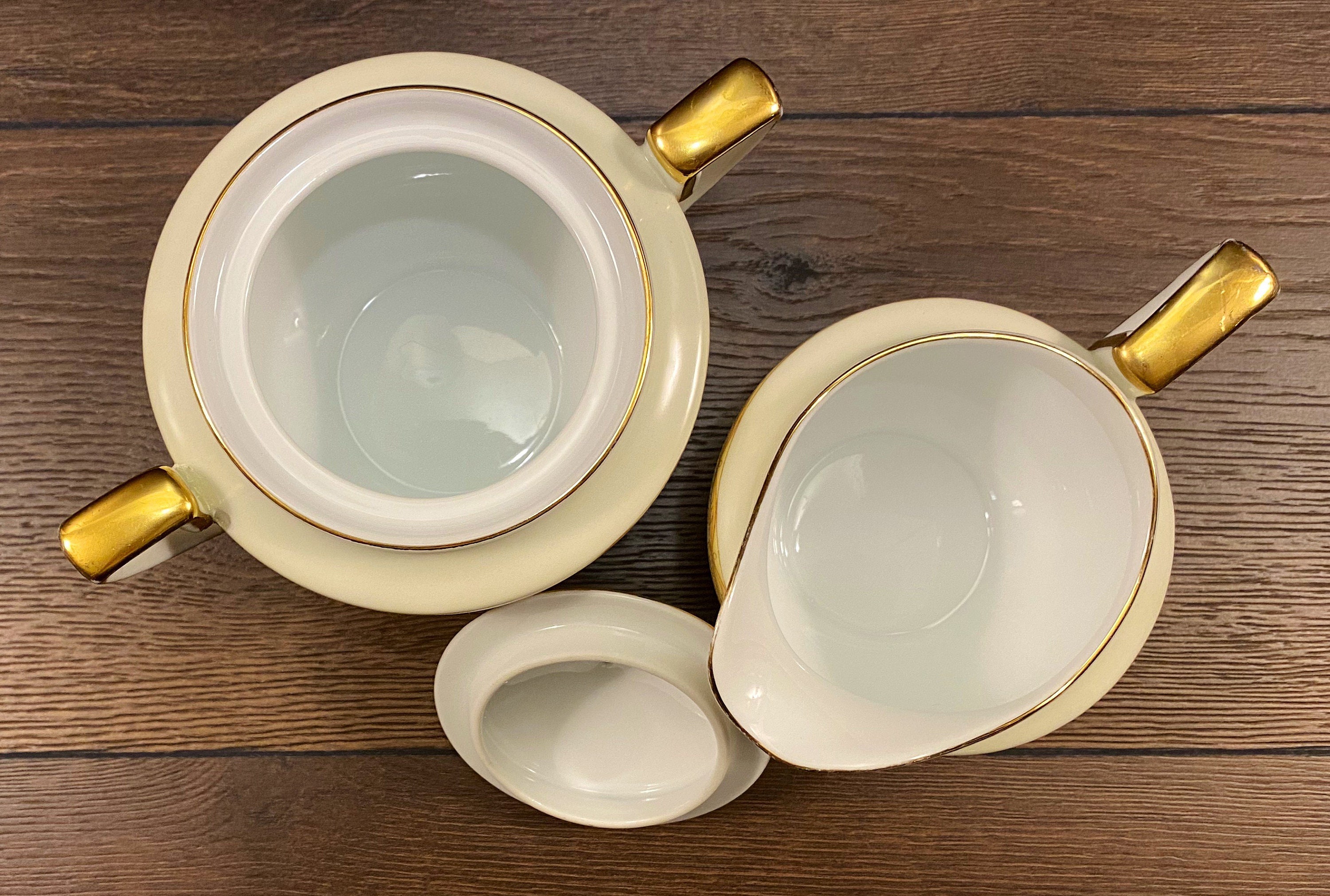 Noritake Creamer and Sugar Bowl With Lid , Vintage Cream and Sugar Set