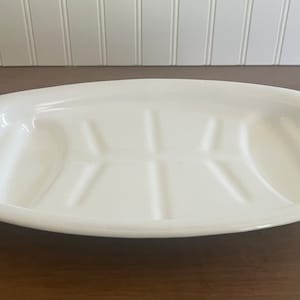 Blue Cornflowers Corning Ware Platter, Vintage Corning Ware, P-19, Blue Back Stamp, Made in USA